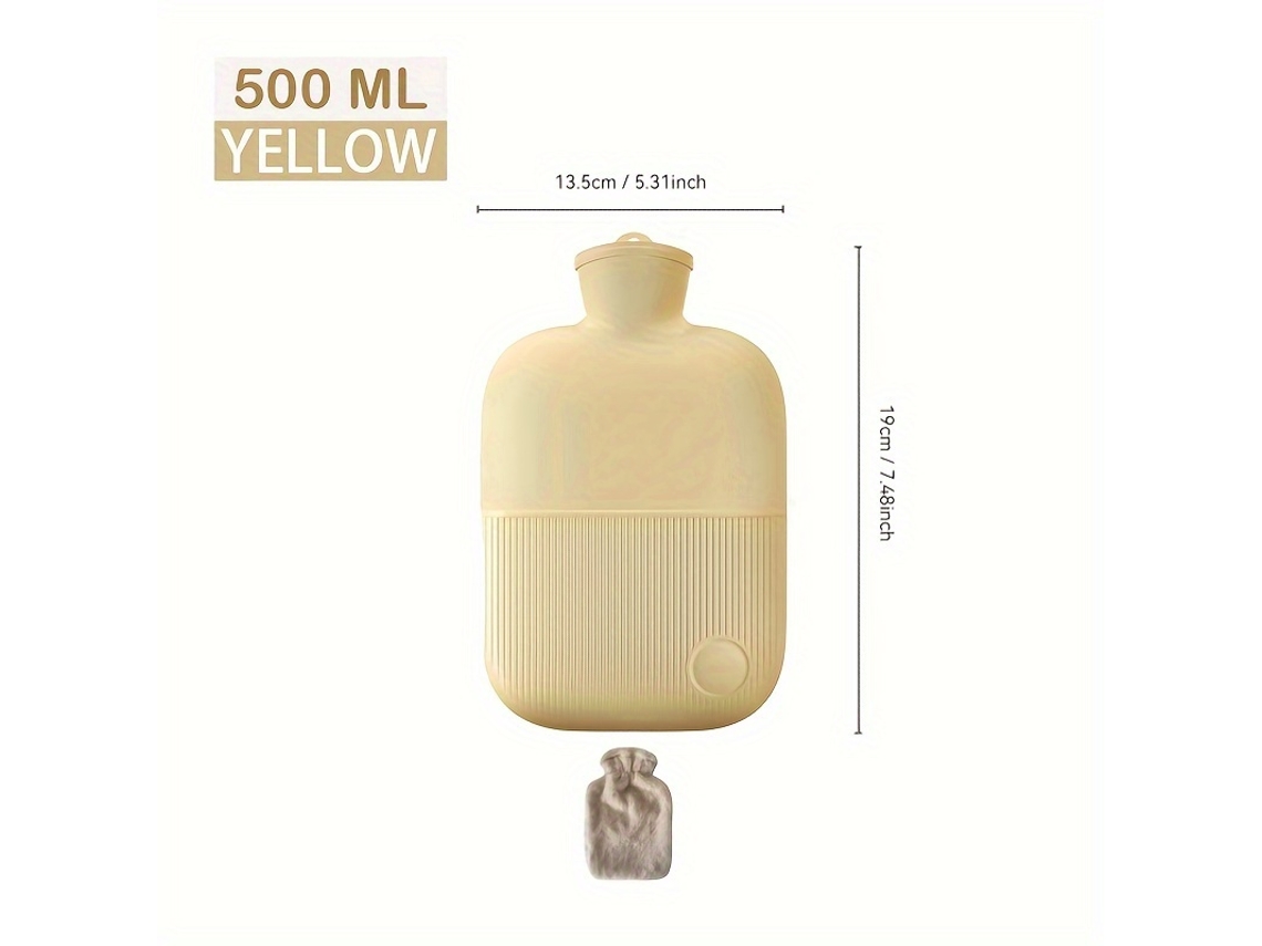 Garrafa térmica de 500 ml, amarelo, carregamento rápido, aquecedor de mãos, para casa e escritório STELASPLEN