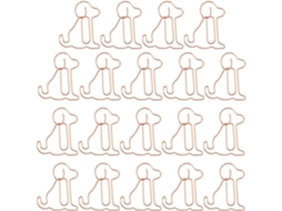 Clips De Papel Uonlytech Criativos E Multifuncionais Em Formato Cachorro Na Cor Ouro Rosé, 50-unidades, Para Escritório