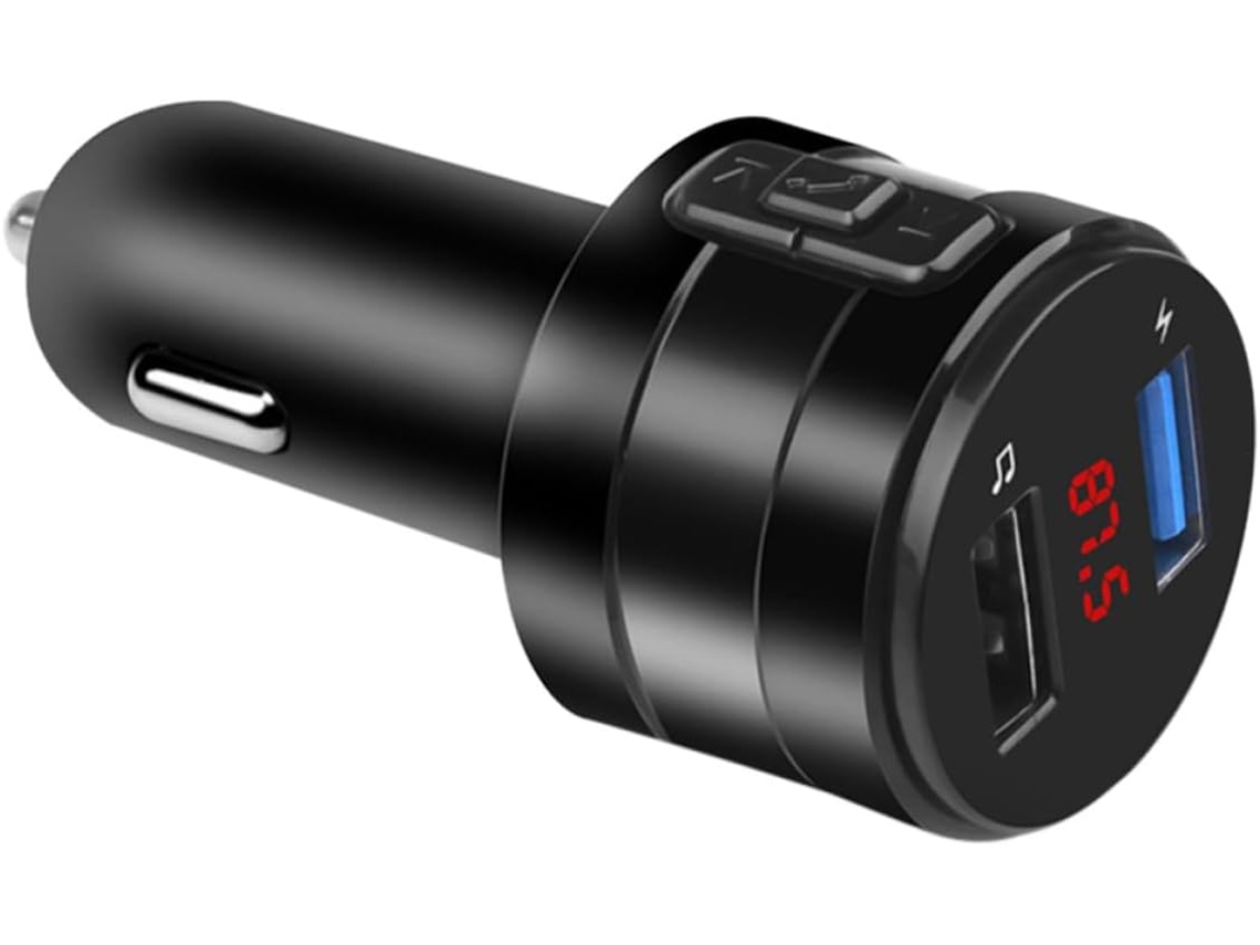 Transmissor De Rádio Automotivo 5.0 Com Duas Portas Usb E Função De Carregamento Rápido.