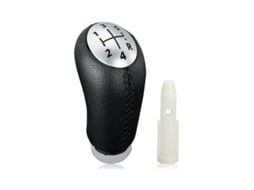 Manopla De Câmbio Manual Para Renault Clio Iii 2005 09, Megane 2 Laguna 2003 09, Couro Preto, Com Adaptador Ehstmind