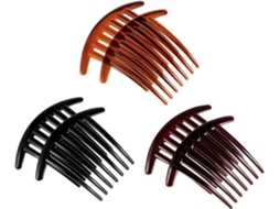 Presilha de cabelo de plástico com 7 dentes, conjunto de 6 peças, acessório para cabelo