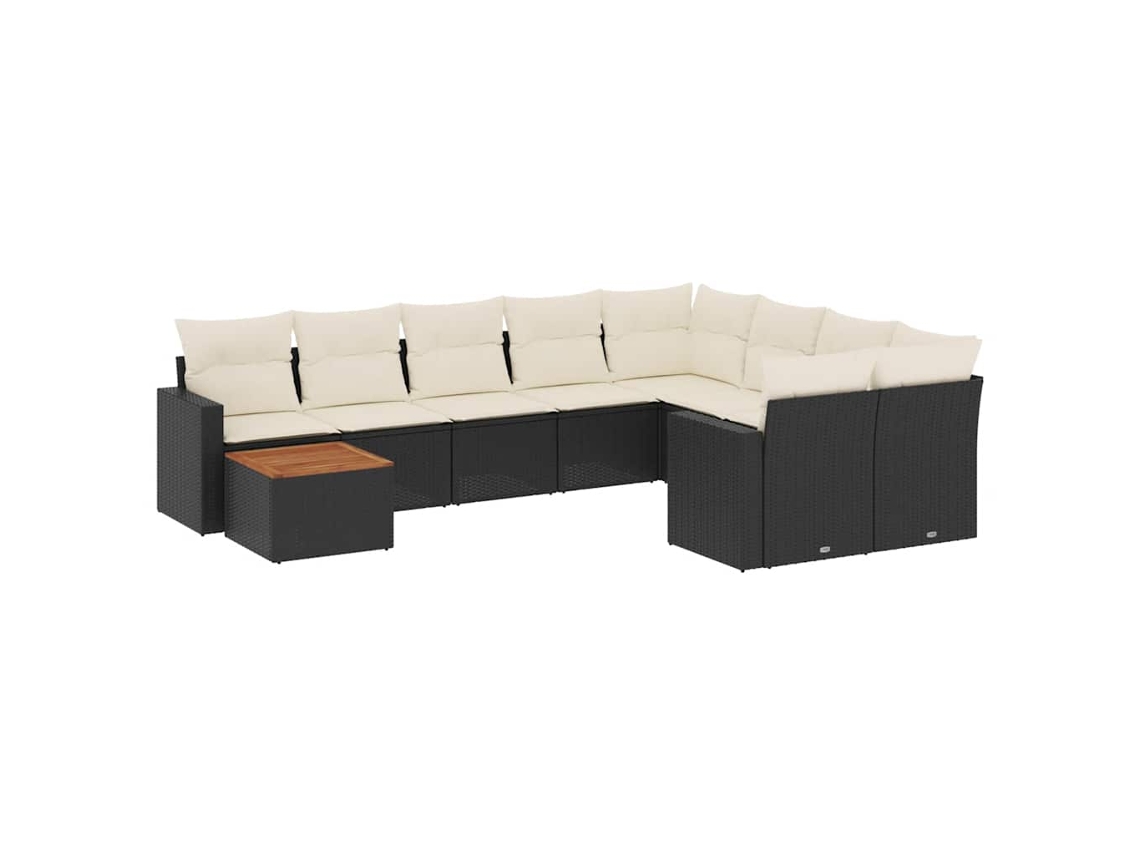 Garden Sofa Set, Garden Sofa Sets Vidaxl Preto Rattan / Vime (n/a)