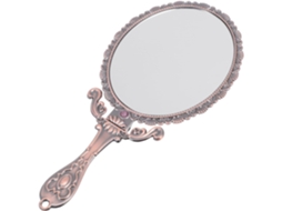 Espelho De Maquiagem Portátil Dobrável Com Alça Rosa, Ideal Para Viagens. Elegante Espelho De Bolso Para Meninas.