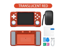 Console De Games Xf35h, Tela De 3,5 Polegadas, Bateria De 4000 Mah, Console Portátil Retrô Psp De 3,5 Polegadas, 64 Gb Vermelho Transparente Sfushos