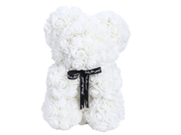 Urso Rosa Artificial Fofo Com Laço Decorativo Dia Dos Namorados