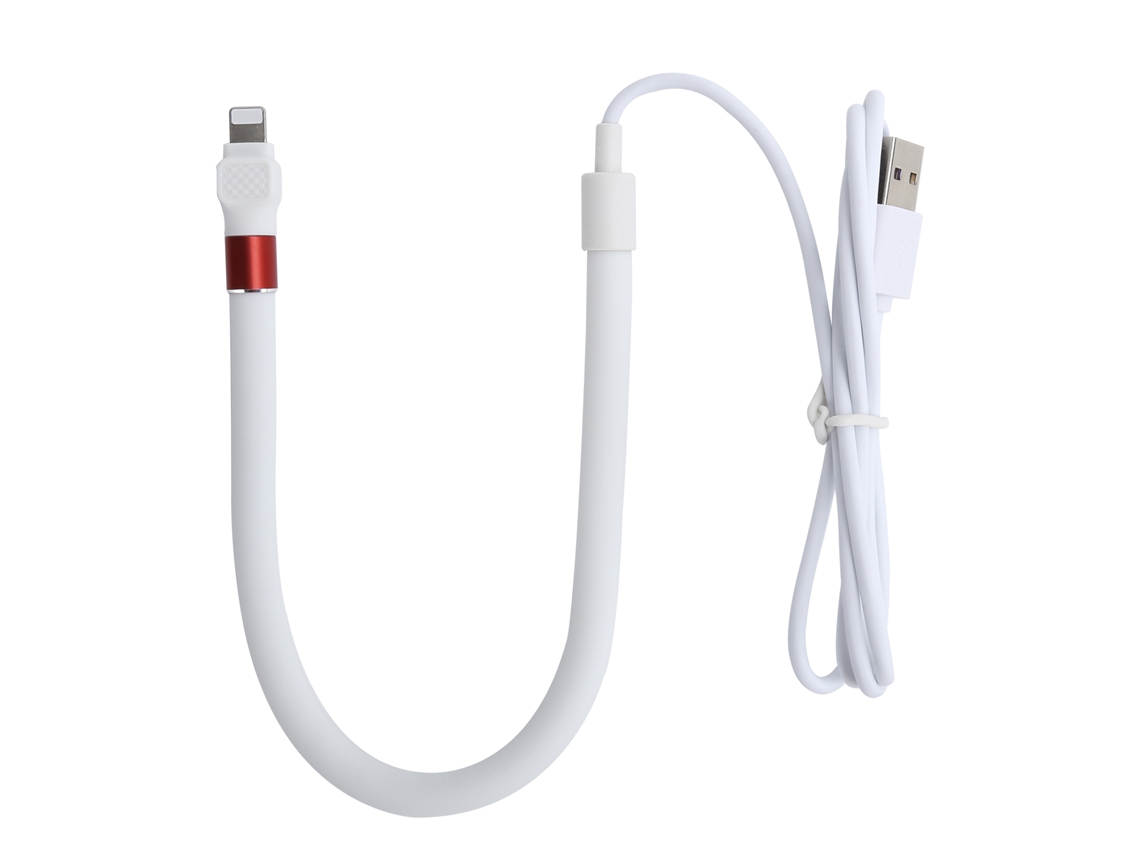 Cabo De Dados 1.2m Carregamento Rápido Suporte Universal Para Celular Com Interface Ios Branco