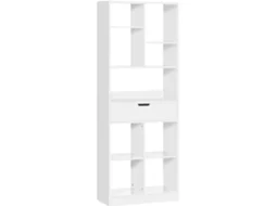 Estante para Livros Mdf Cor Branco 60x26x158cm Homcom