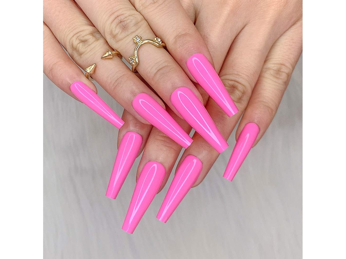 Nude Profundo Cores Puras Bailarina Longo Caixão Brilhante Unhas Falsas Prensa Na Unha Pontas Falsas Manicure Paraes E Meninas -Cb-7 ZMDECQNA