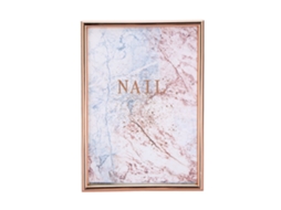 Quadro De Exibição De Arte De Unhas Apoio Para Unhas Falsas Acessório Profissional Moldura Dourado Rosa