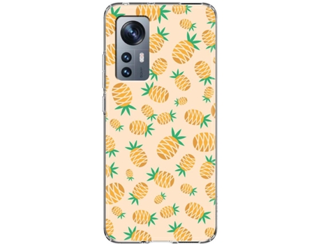 Capa Ananás Design Frutas para Xiaomi Xiaomi 12 | 12X THE CASES MARKET Silicone Multicor