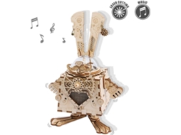 Caixa De Música De Madeira Com Luzes, Puzzle 3d Diy Lurelia