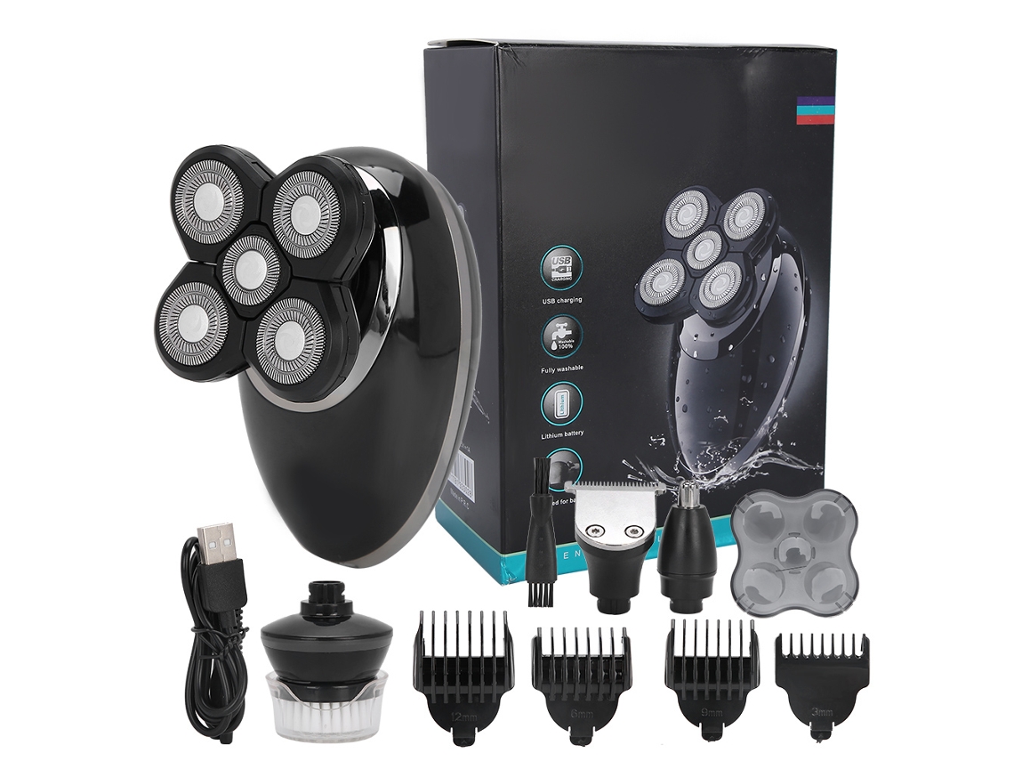 Aparador Elétrico Multifuncional: Barbeador, Cortador De Cabelo, Cortador De Cabelo Nasal E Limpeza Facial