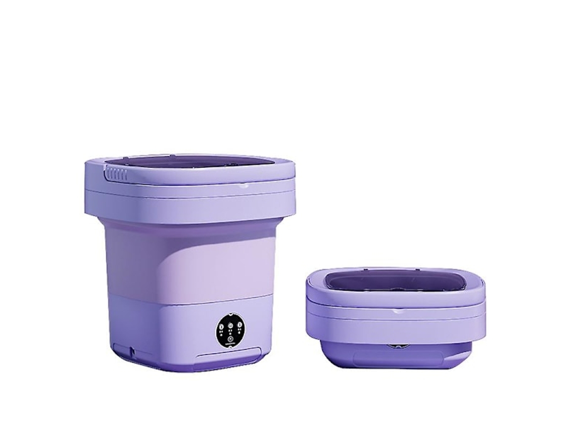 Lavadora Portátil, 11l 2 Em 1 Dobrável, Limpeza Profunda, Prática E Rápida, Roxa Aquaforge