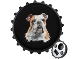 Imã De Geladeira Em Aço Inoxidável Com Desenho De Bulldog Inglês, Cor Preta 8