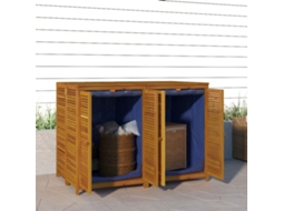 Vidaxl Caixa De Arrumação Para Jardim 140x87x104 Cm Acácia Maciça