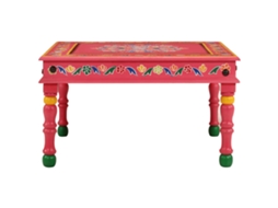 Mesa De Centromesa De Apoiomesa De Café Pintada À Mão Mangueira Maciça Rosa Wsd93227 Lovely Home