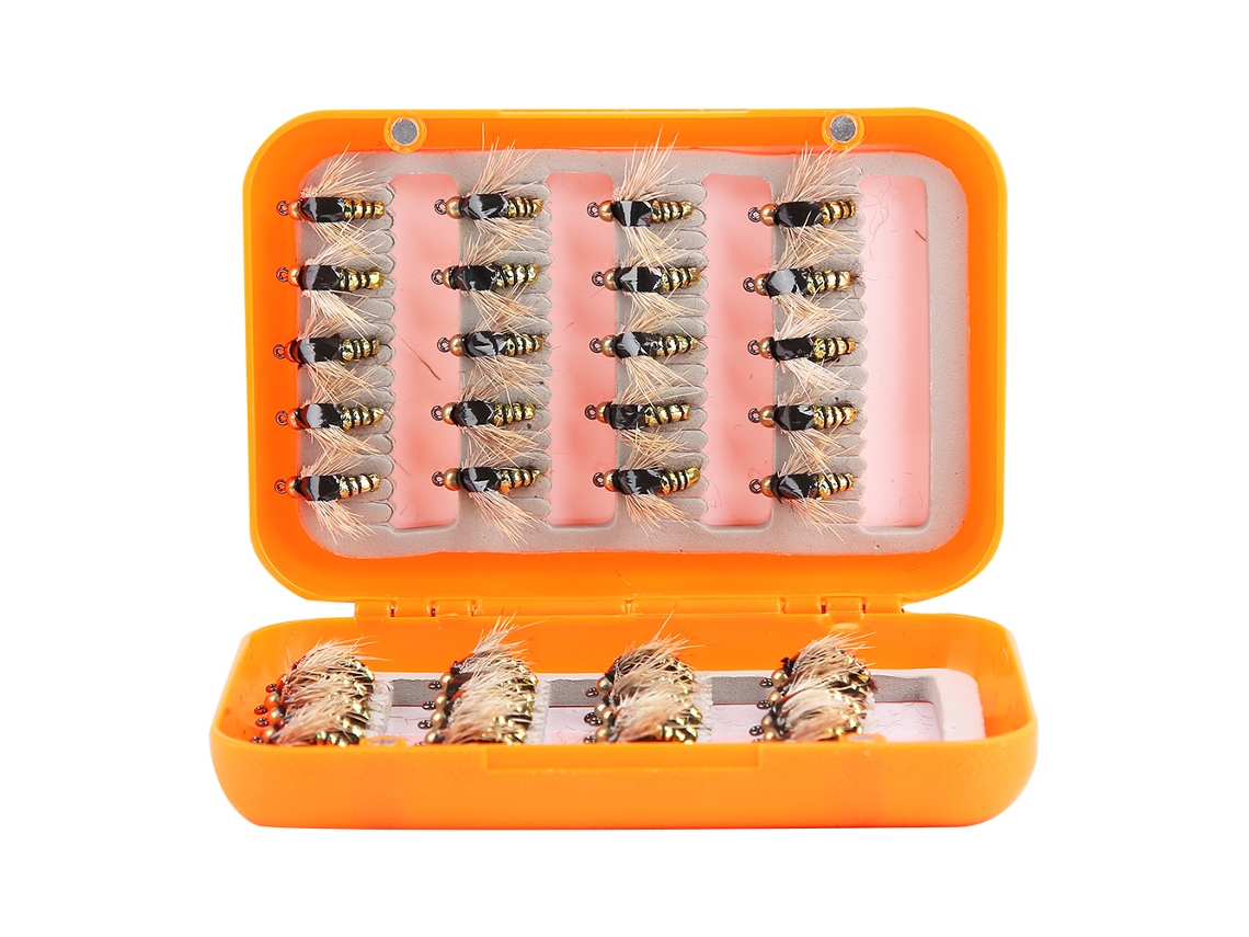Kit Mosca Pesca Fly 40pcs Lifelike Ouro