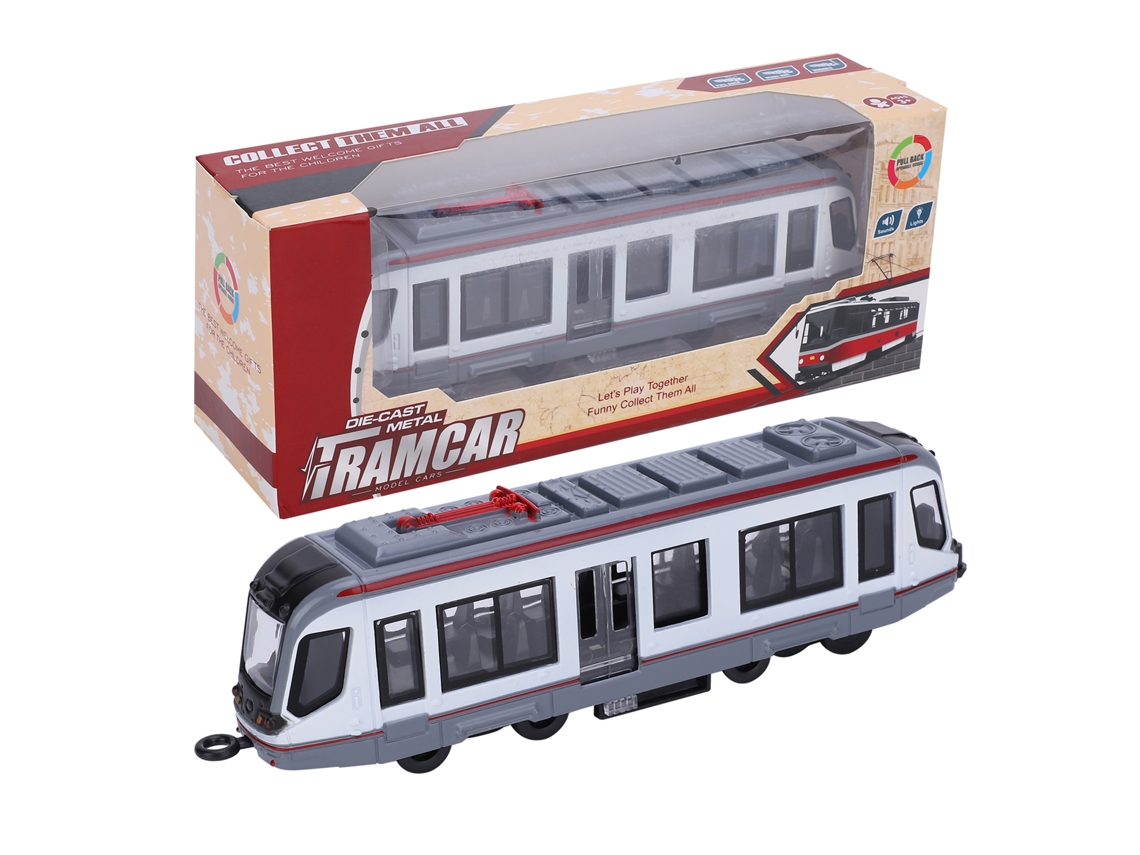 Primerox brinquedo Carro Retrocesso com Luz e Som Modelo de Liga 1:90 para Crianças Branco