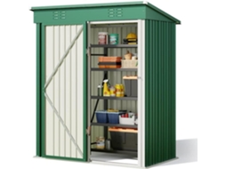 Abrigo de jardim metálico BEALIFE - Aço galvanizado - Verde - 162 x 94 x 182 cm