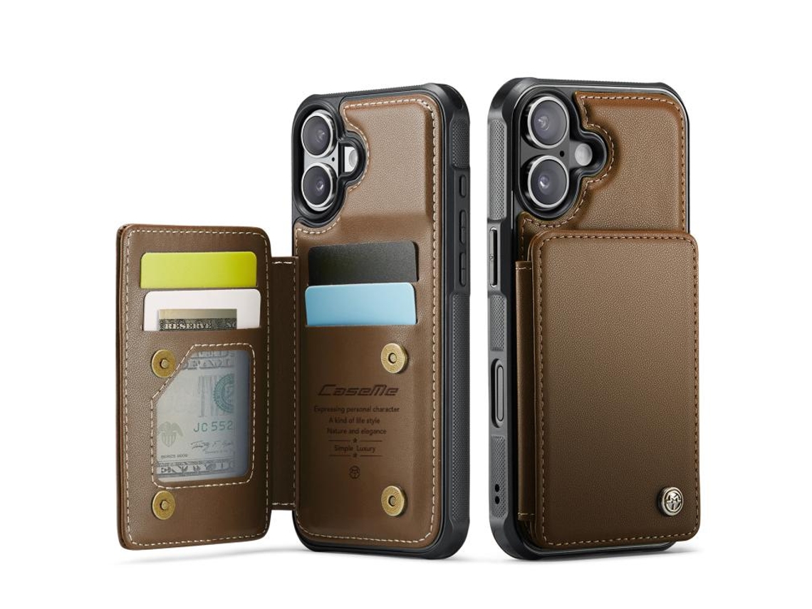 Capa Para Iphone 17 Com Compartimento Para Cartão E Proteção Rfid.