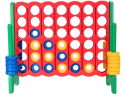 Match Game Jogo Educativo e Aritmético com 42 Argolas Gigantes e Controlos Deslizantes 120 X 42 X 104Cm Verde e Vermelho COSTWAY