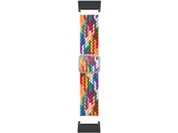 Pulseira de Reposição para Relógio Redmi Watch/mi Watch Lite, Pulseira de Nylon Trançado Arco íris Ajustável 22mm, 22cm