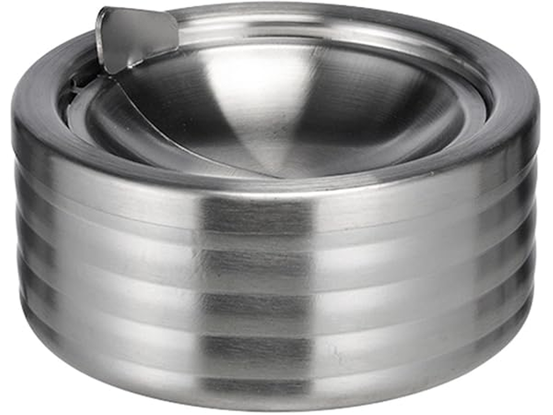 Cinzeiro, Elegante de Aço Inoxidável com Dobradiças, Multifunções, Moderno, Doméstico, Arrumação Prática STELASPLEN