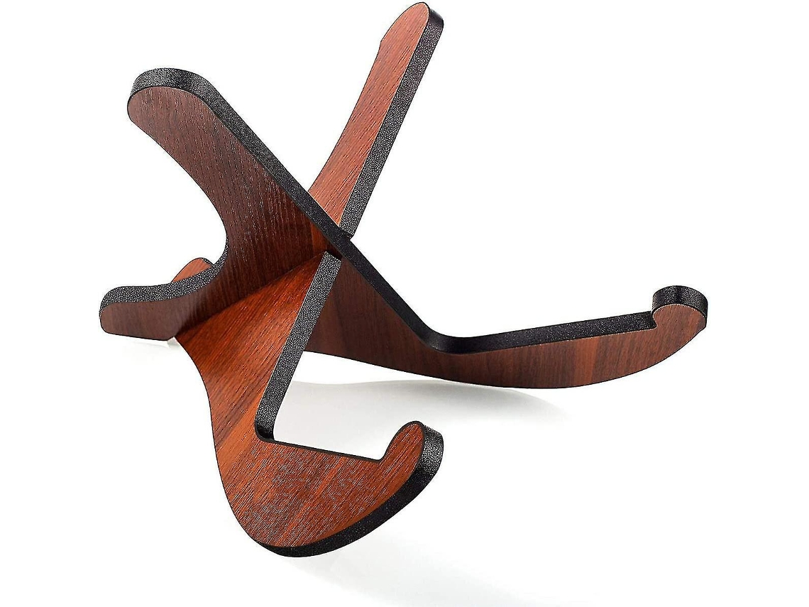 Suporte De Guitarra De Madeira Suporte Portátil Para Instrumento De Corda Com Capa De Borracha Macia Slowmoose
