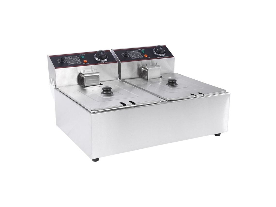Fritadeira Elétrica Dupla Aço Inox 12l