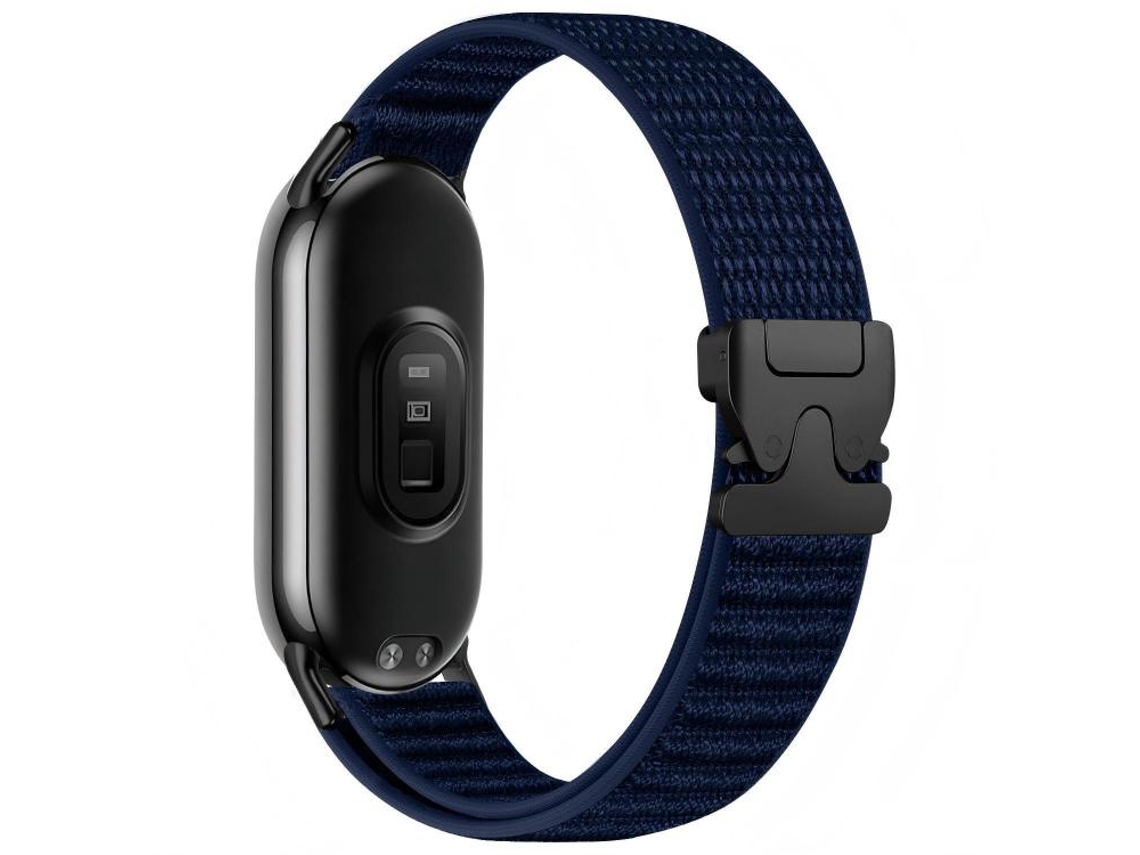 Bracelete para Xiaomi Smart Band 10/9/8 Nylon Estampa de Montanha Fivela de Paraquedas Azul XIAOMOYU