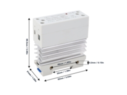 Relé De Estado Sólido Cc Para Cc 40a, Entrada 3‑32vdc, Saída 5‑220vdc, Monofásico
