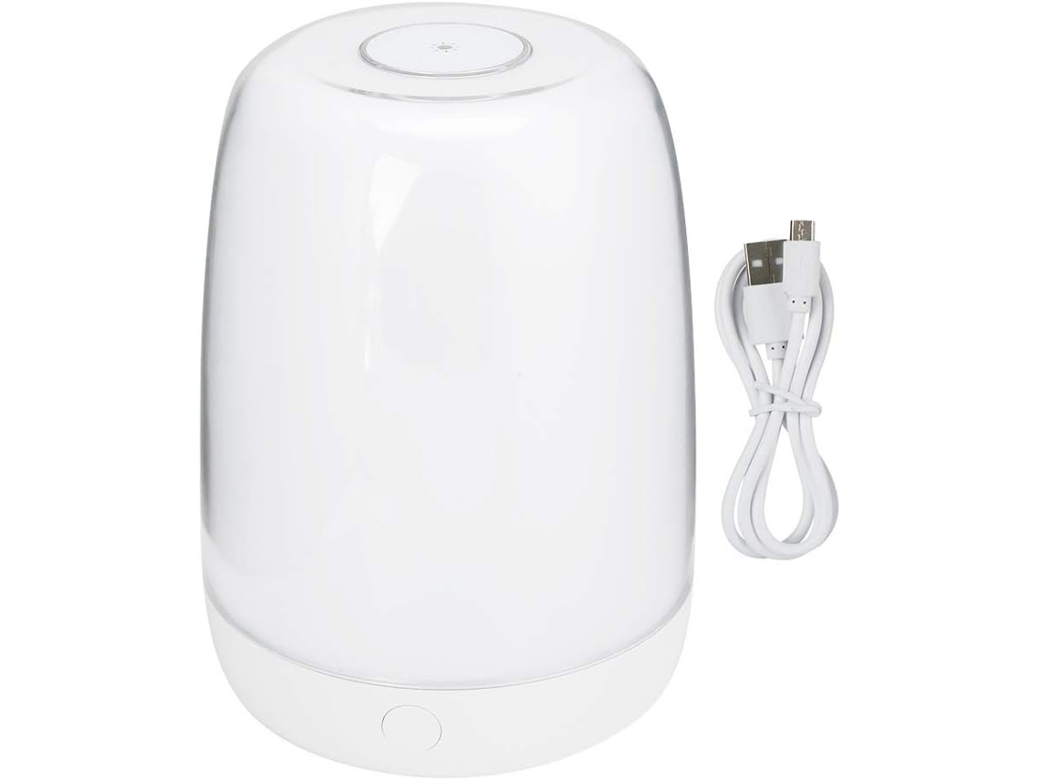 Luminária Noturna De Led Branca Quente E Colorida, Sensível Ao Toque,