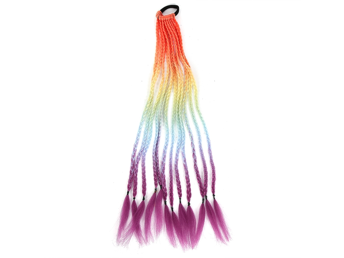 Perucas De Cabelo Sintético Cosplay Com Cores Variadas