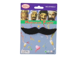 Bigode falso preto autoadesivo para festa de Halloween