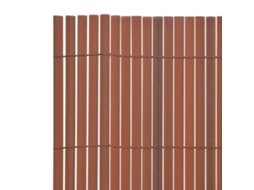 Vidaxl Cerca de Jardim Dupla Face Pvc 150X300 Cm Castanho