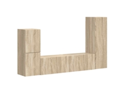 Conjunto de TV Móvel de Parede 4 Peças Carvalho Sonoma MAISON EXCLUSIVE