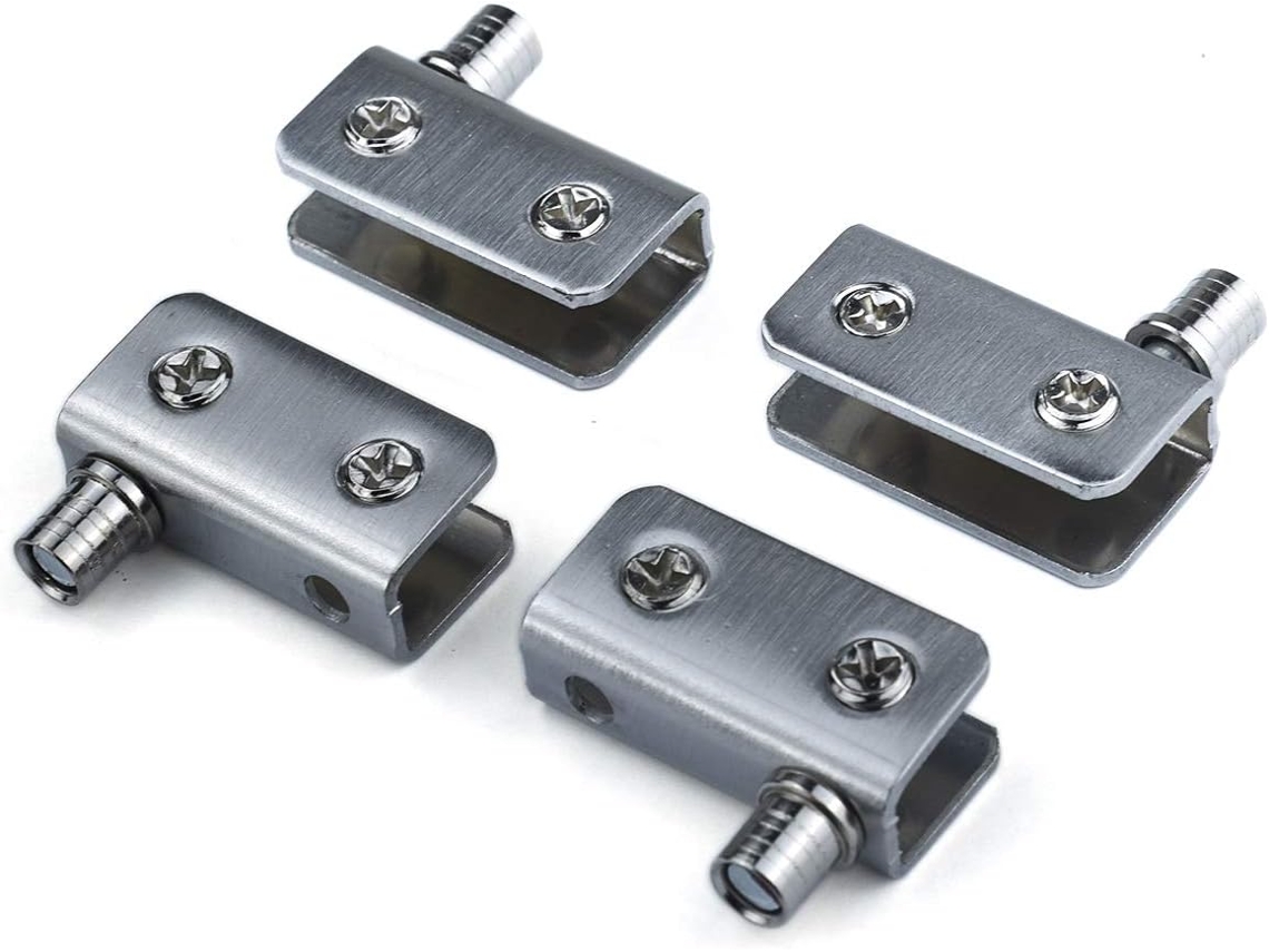 Conjunto De 4 Dobradiças Para Portas De Vidro, Pivotantes De 90°, Resistente A Impactos, Coloridas