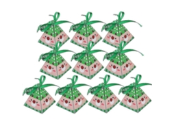 Conjunto De 10 Caixas/recipientes Para Presentes De Natal Em Formato De Alce E Papai Noel Hengjian