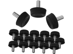 Conjunto De 20 Pés Niveladores Ajustáveis Com Parafuso Para Móveis, Armários, Cadeiras E Mesas, M6*20, Pretos