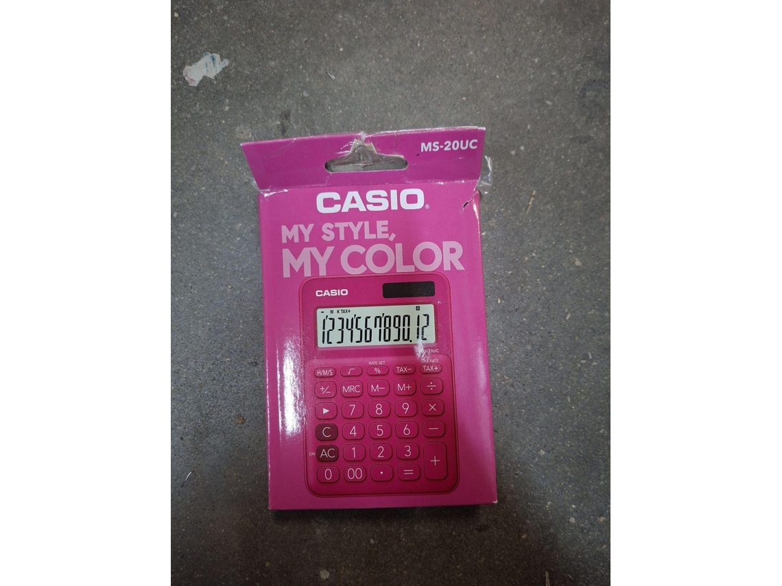 Calculadora Básica CASIO MS-20UC-RD Vermelho (Outlet Caixa Aberta - 12 dígitos)
