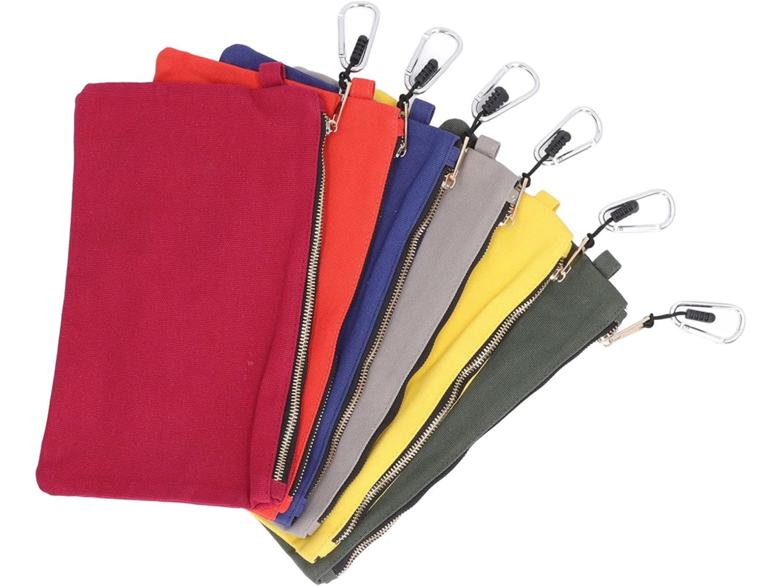Conjunto De Bolsas Para Ferramentas Ftvogue Em Lona Com Zíper, 6 Peças, Bolsa Para Ferramentas 31x 19cm, Lona Resistente
