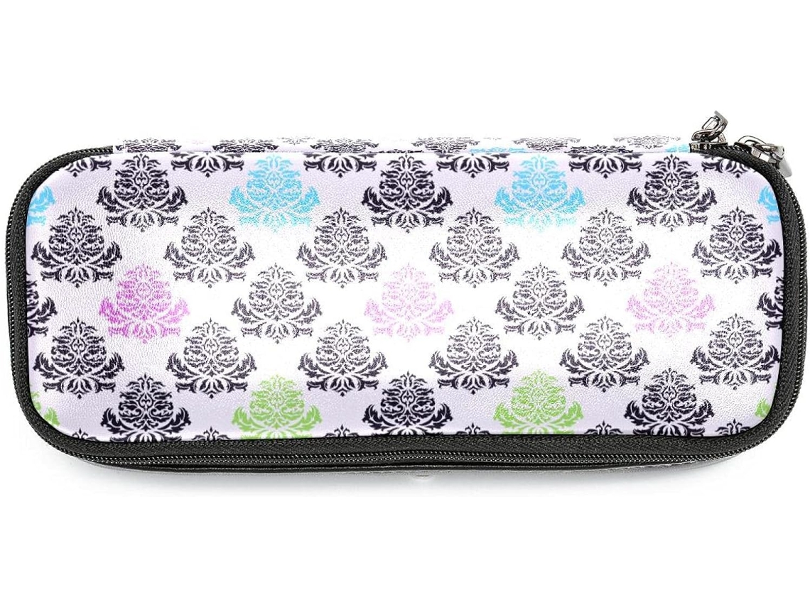 Conjunto de lápis grande e colorido com estampa floral romana retrô, ideal para escola, mesa de trabalho e adultos.