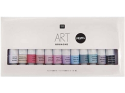 Conjunto de Tinta Guache Cores Pastéis RICO DESIGN (12 x 12 ml)