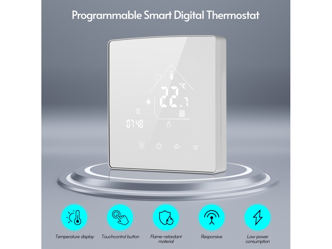 Termostato Programável com Tela Touchscreen Primerox