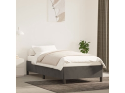 Vidaxl Estrutura De Cama Sem Colchão 80x200 Cm Veludo Cinzento-escuro