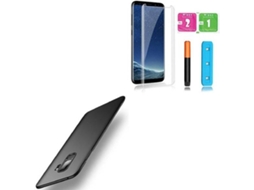 Kit Capa/Película de Vidro Nano Curved UV e Suporte Magnético Auto Samsung Galaxy S9 PHONECARE Naked Preto