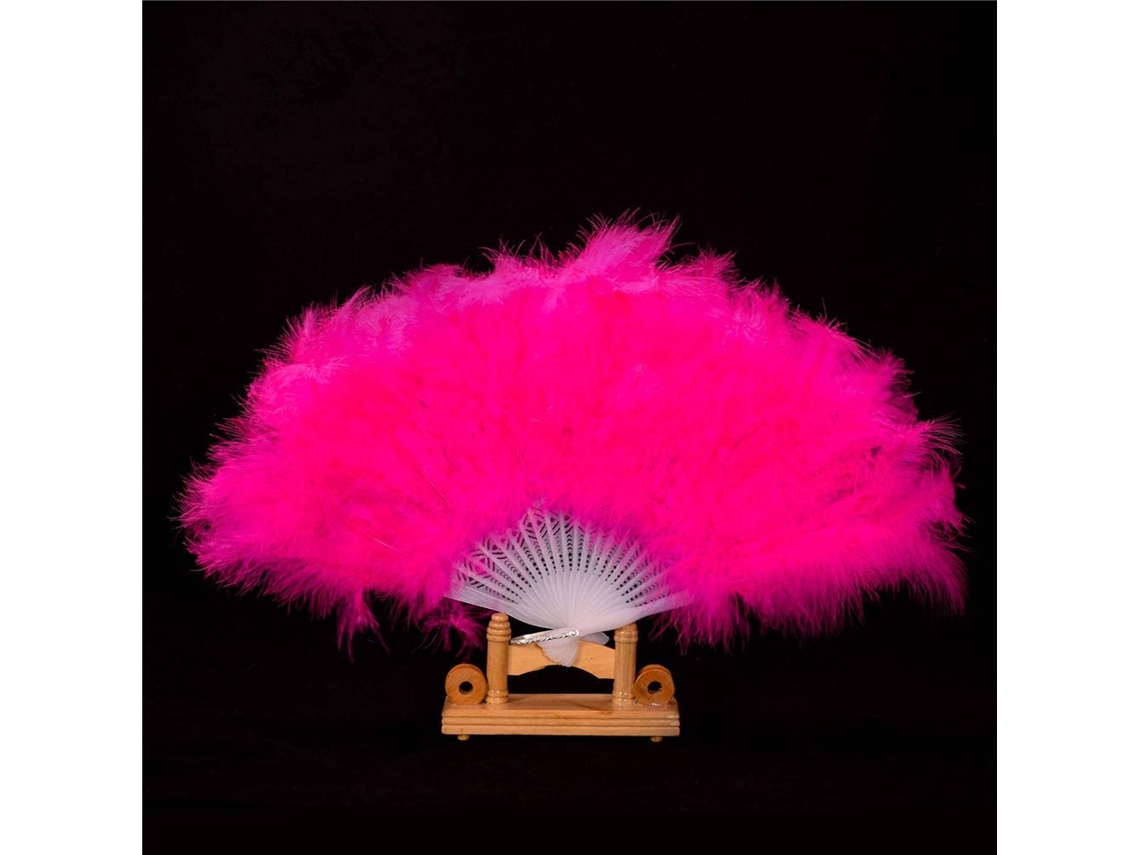 Laxiscreed Abano De Festa Com Pena De Pato Para Dança, Em Rosa Vibrante