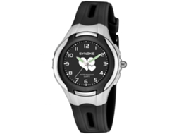 Reloj De Pulsera Analógico De Cuarzo Impermeable Redondo Synoke Moda Negro