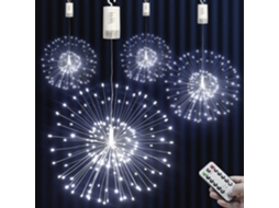 Luzes De Natal Em Formato De Hera (200 Leds Brancos), Com Controle Remoto, Luminária Pendente De Led Em Formato De Estrela Cintilante.