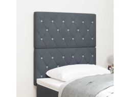Vidaxl Cabeceira Cinza Escuro 80 Cm Veludo